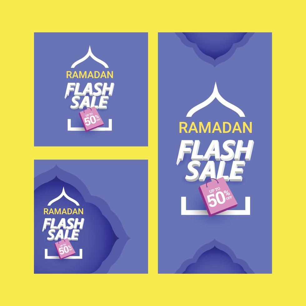 Ramadan flash sale vector design template