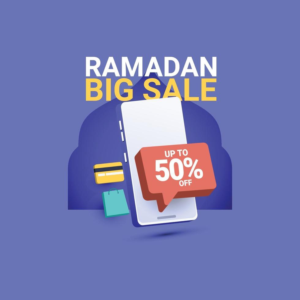 Ramadan flash sale vector design template