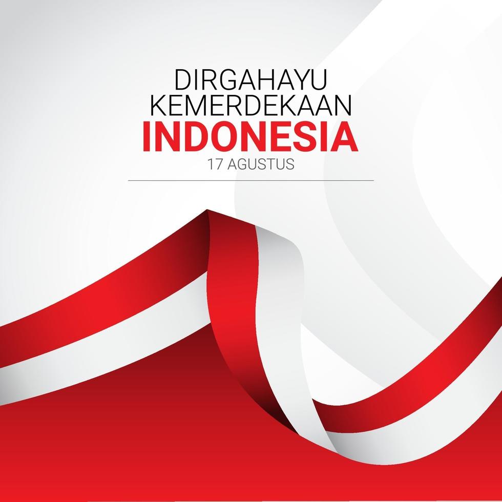 Indonesia flag banners template vector