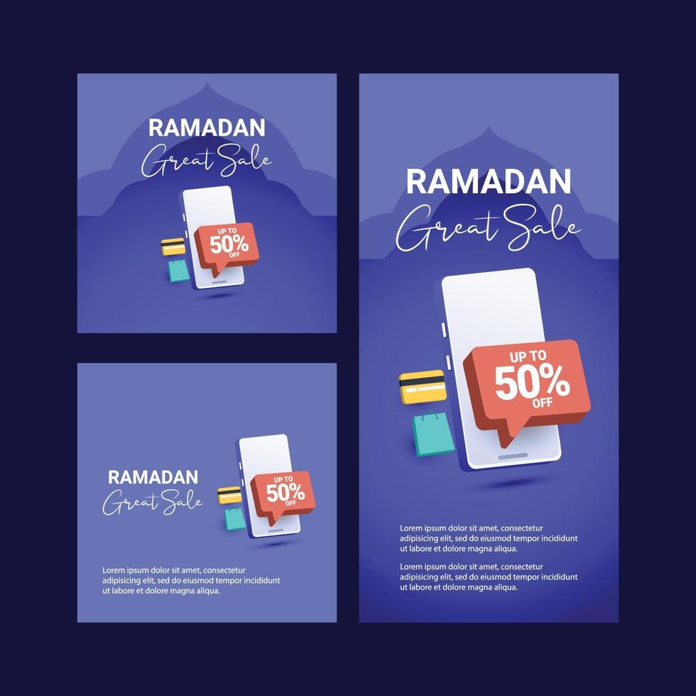 Ramadan flash sale vector design template