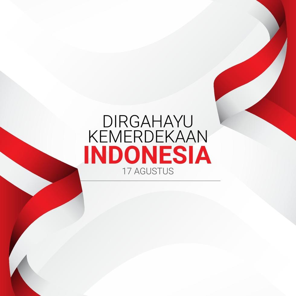 Indonesia flag banners template vector