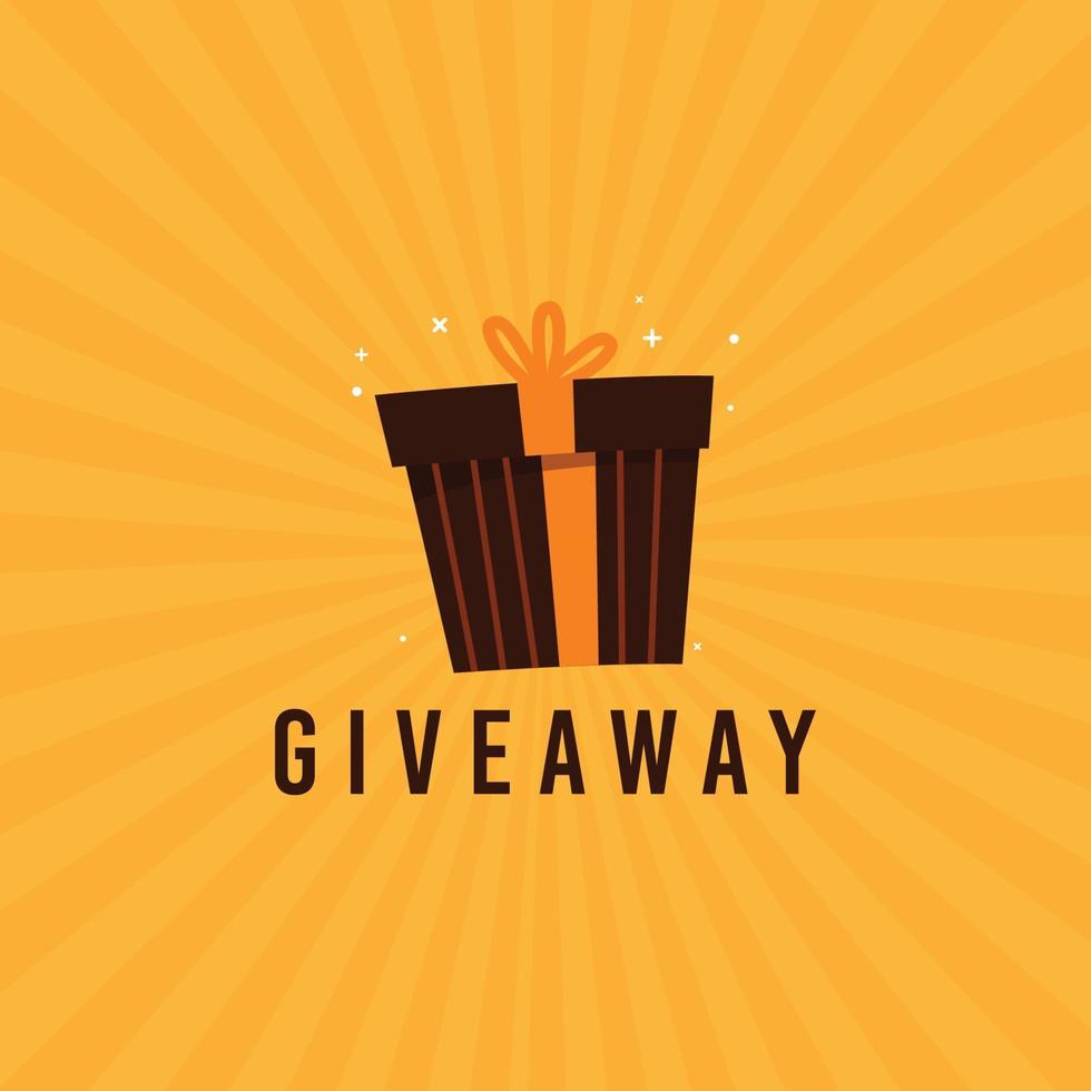 Giveaway social media contest vector template.