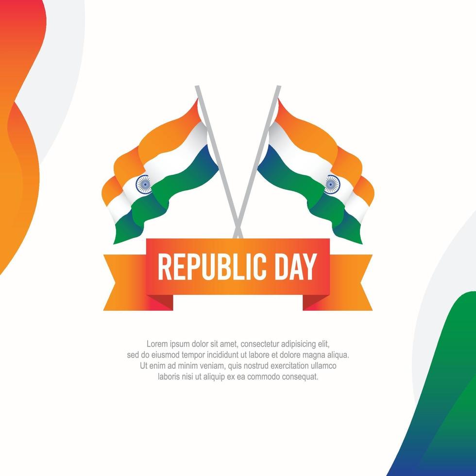 India flag banner template vector