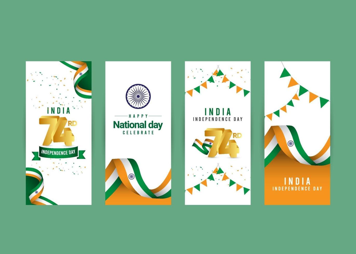 India flag banner template vector