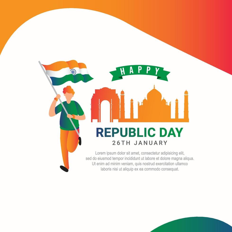 India flag banner template vector