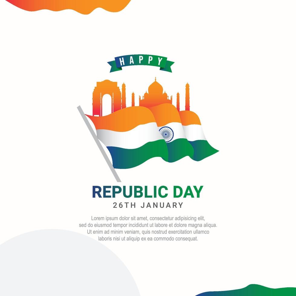 India flag banner template vector