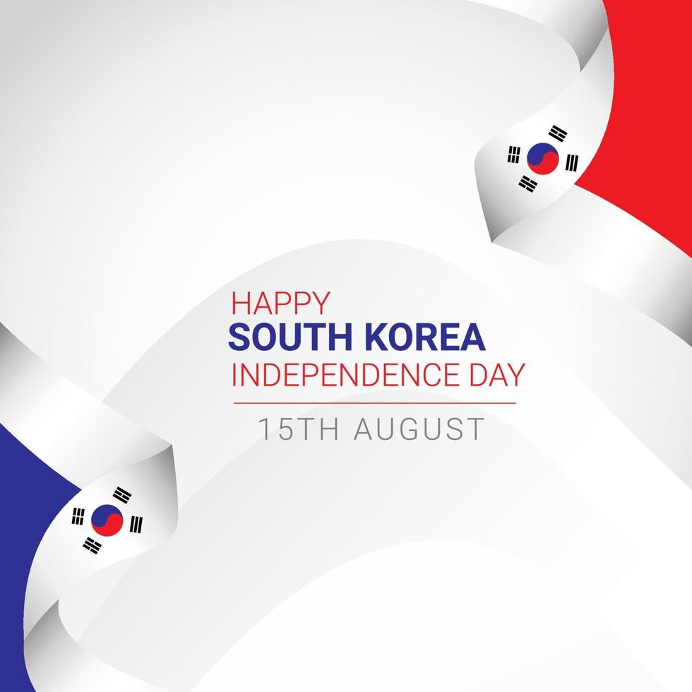 South Korea flag banner template vector