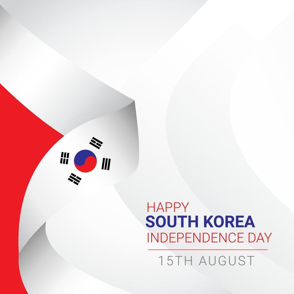 South Korea flag banner template vector