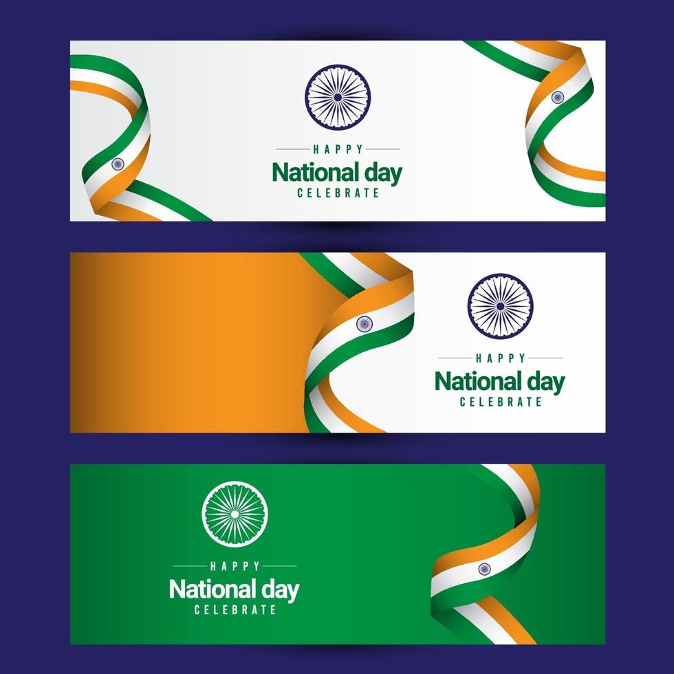 India flag banner template vector