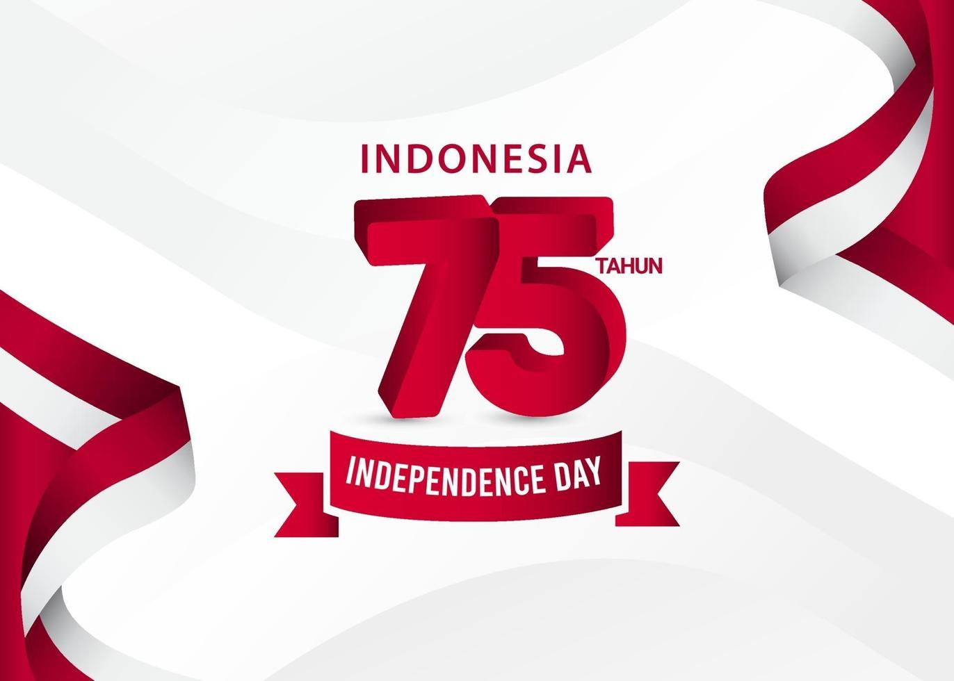 Indonesia flag banners template vector