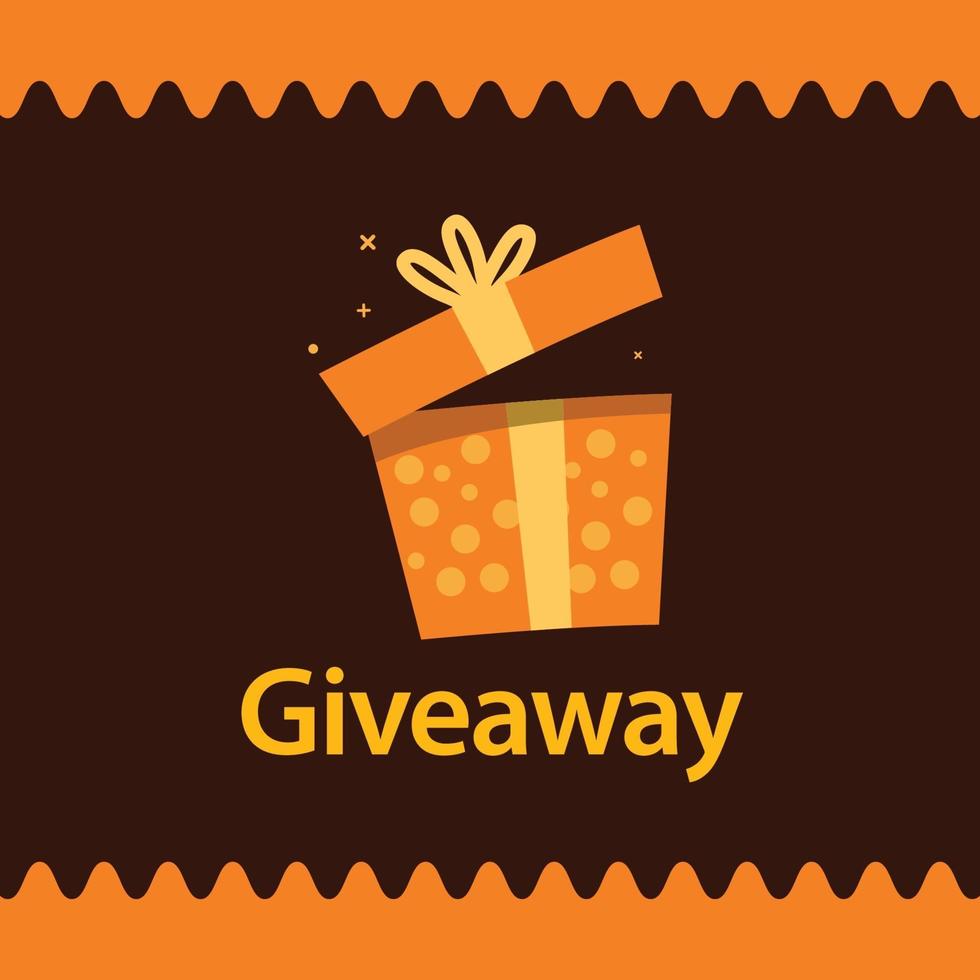 Giveaway social media contest vector template.