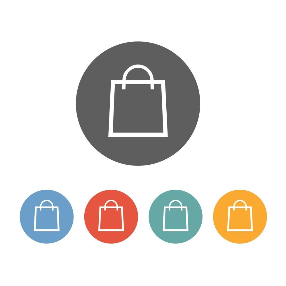 Shopping bag icon. vector