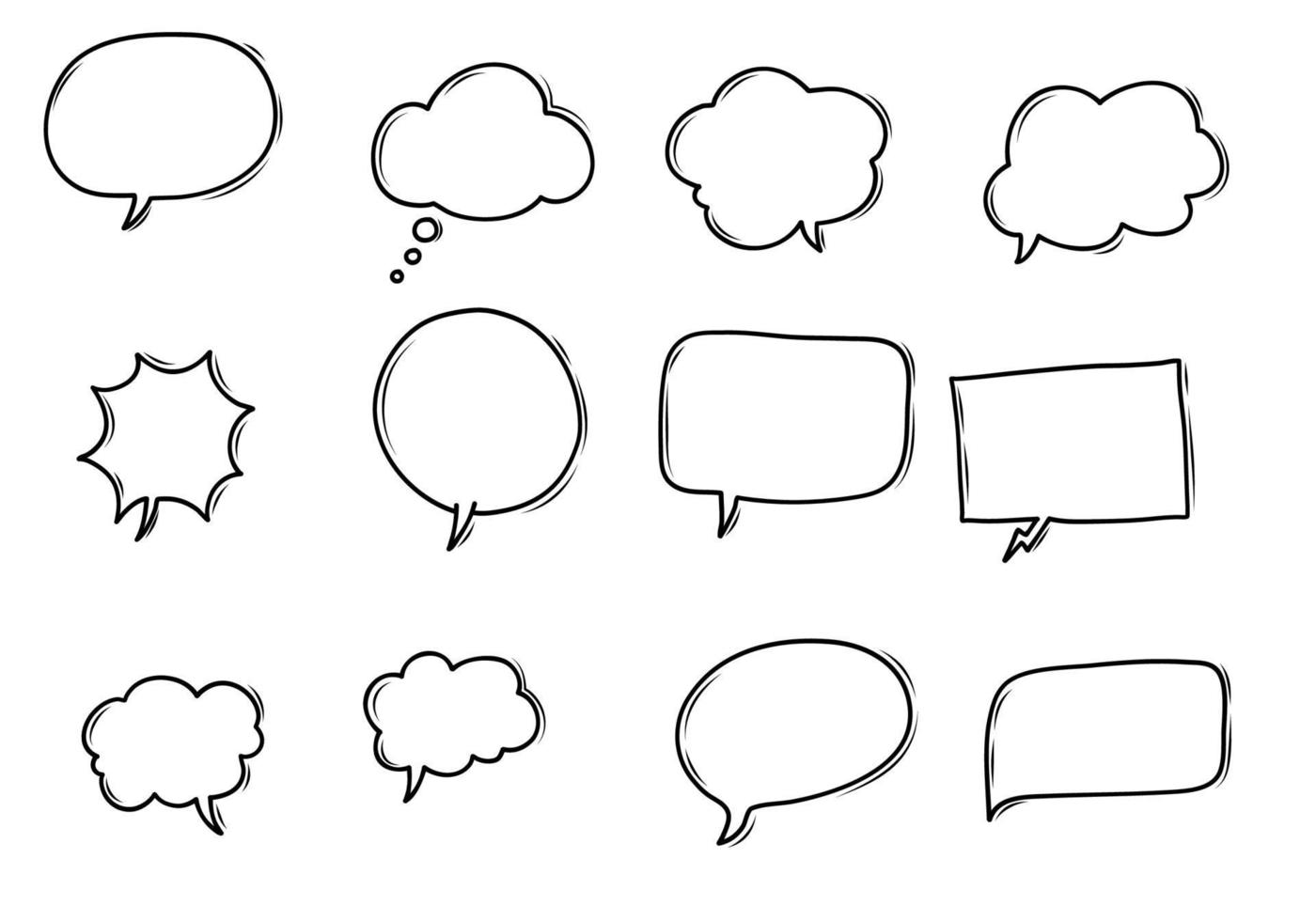 Thought Bubble Doodle Collection vector