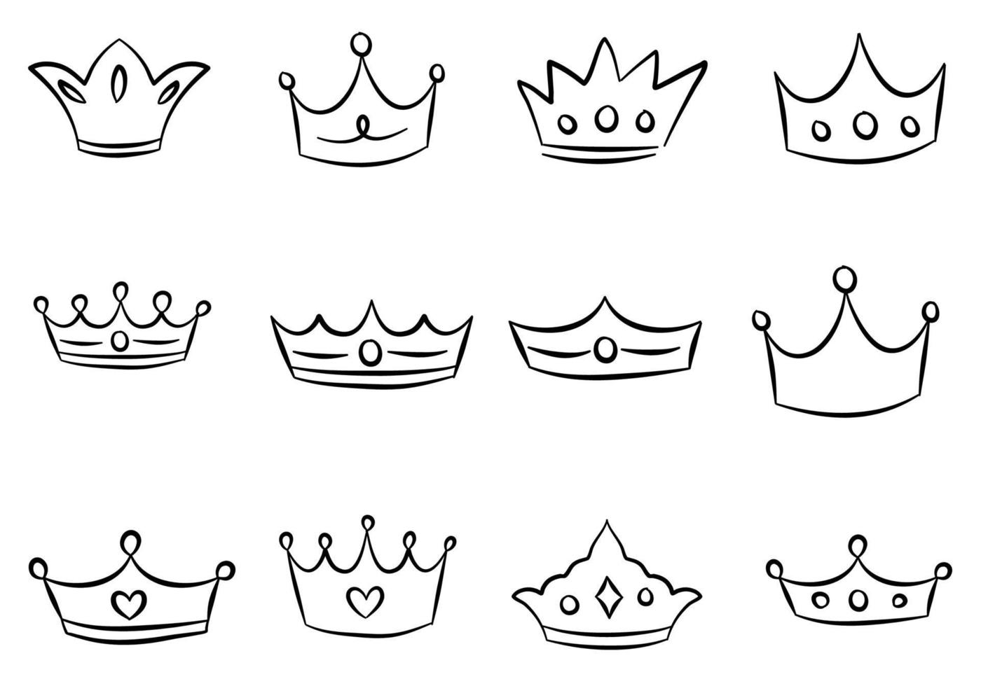Cartoon Crown Doodle Set 3041925 Vector Art at Vecteezy Cartoon Crown Doodle Set 3041925 Vector Art at Vecteezy