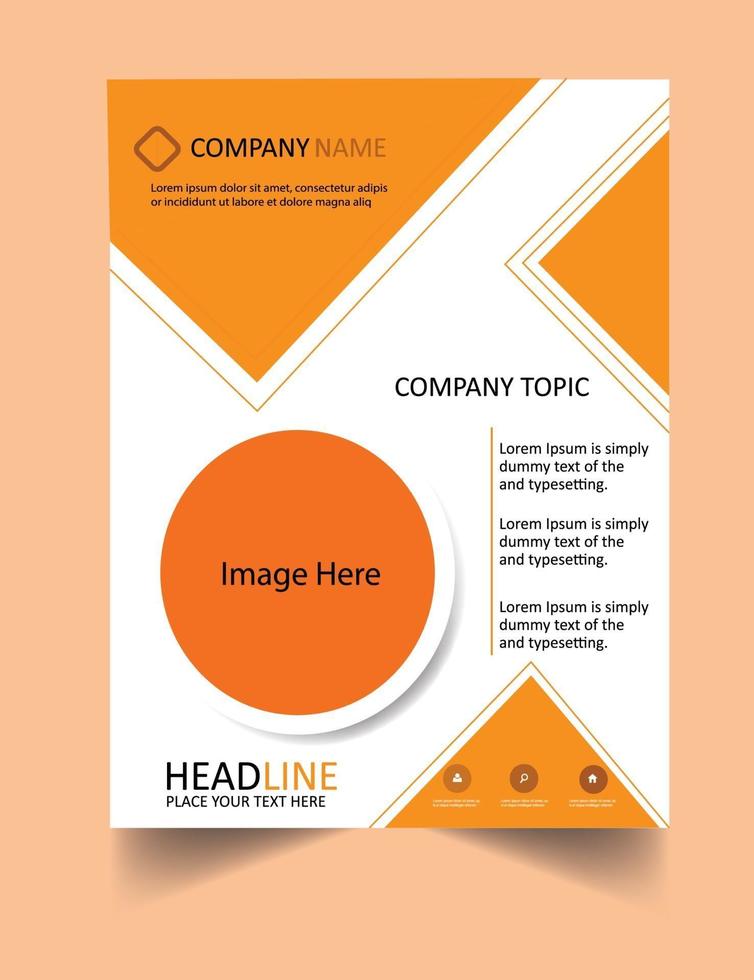 Orange Commercial Business Brochure Design vector