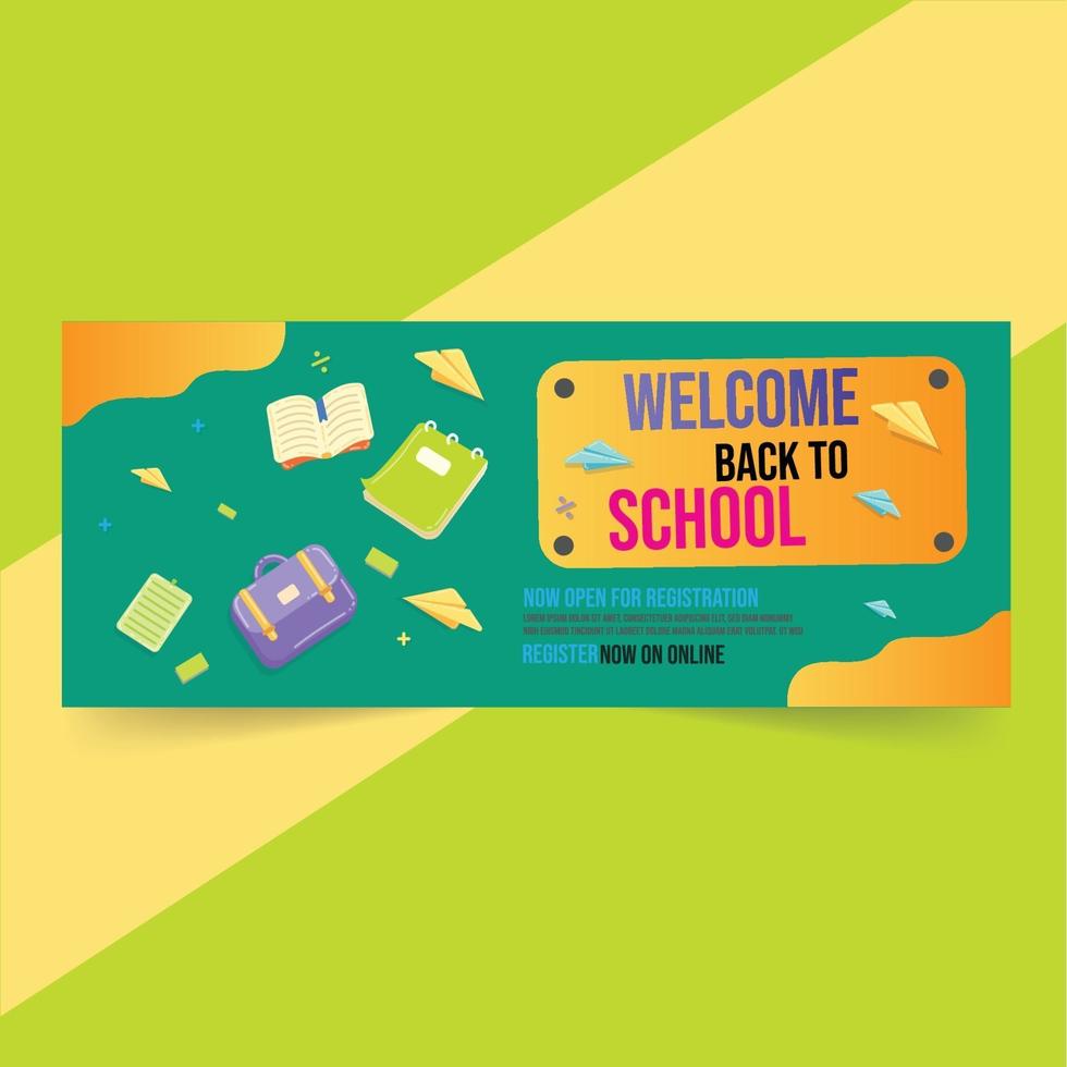 Back to School Banner Design vector