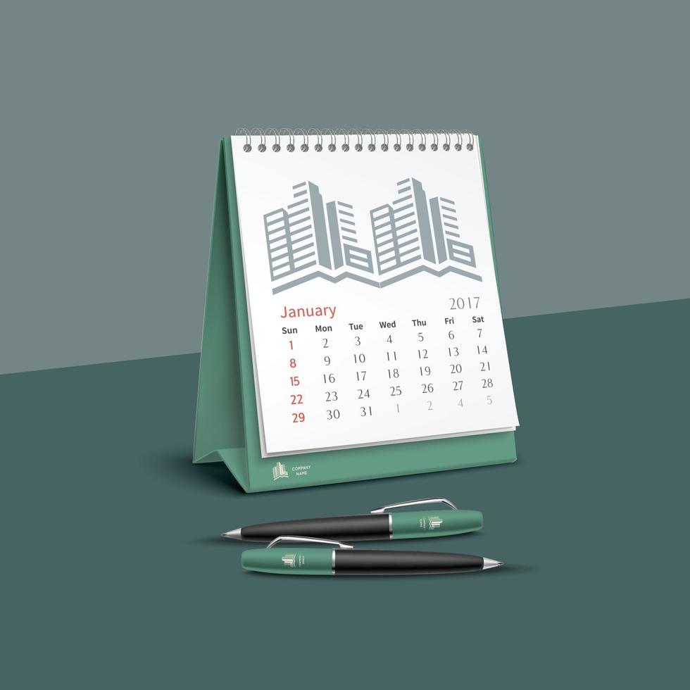 2021 Simple Company Calendar Design vector