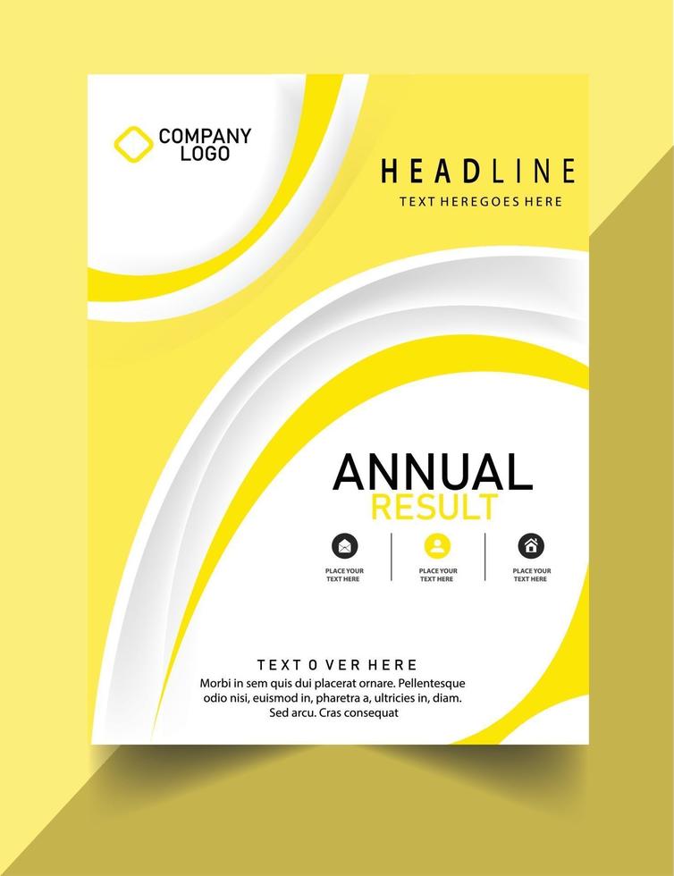Yellow Commercial Business Brochure Design vector