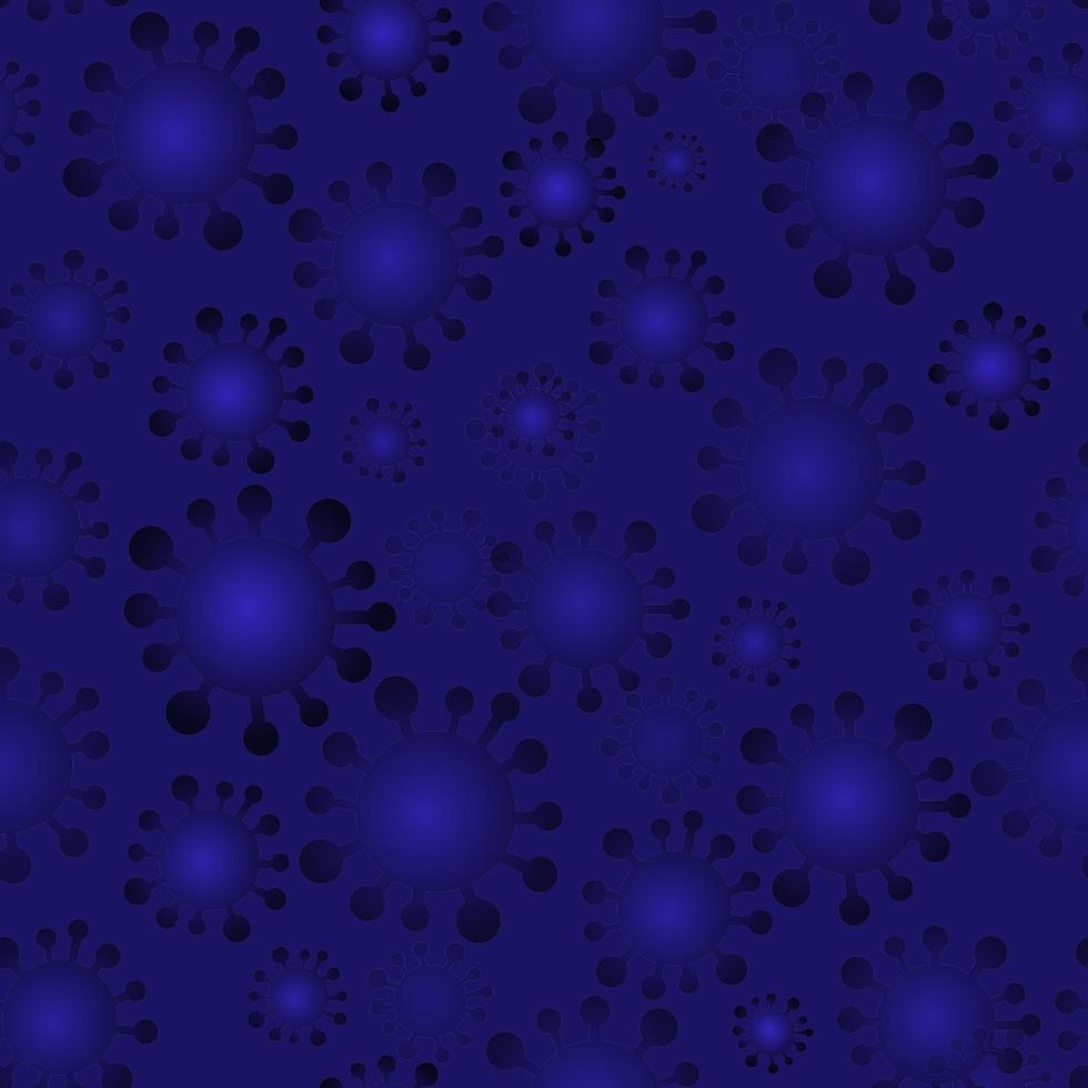 Seamless pattern on the theme of the spread of coronavirus. vector