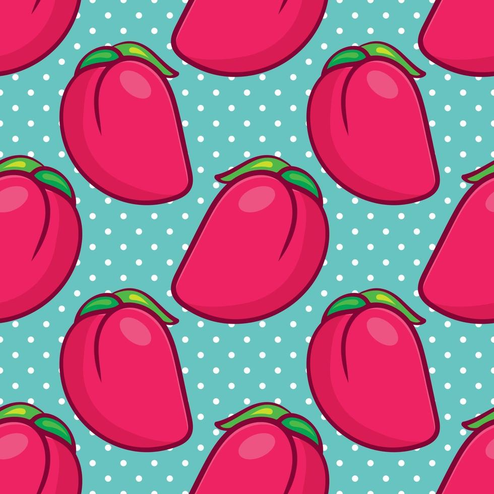 peach fruit seamless pattern illustration vector