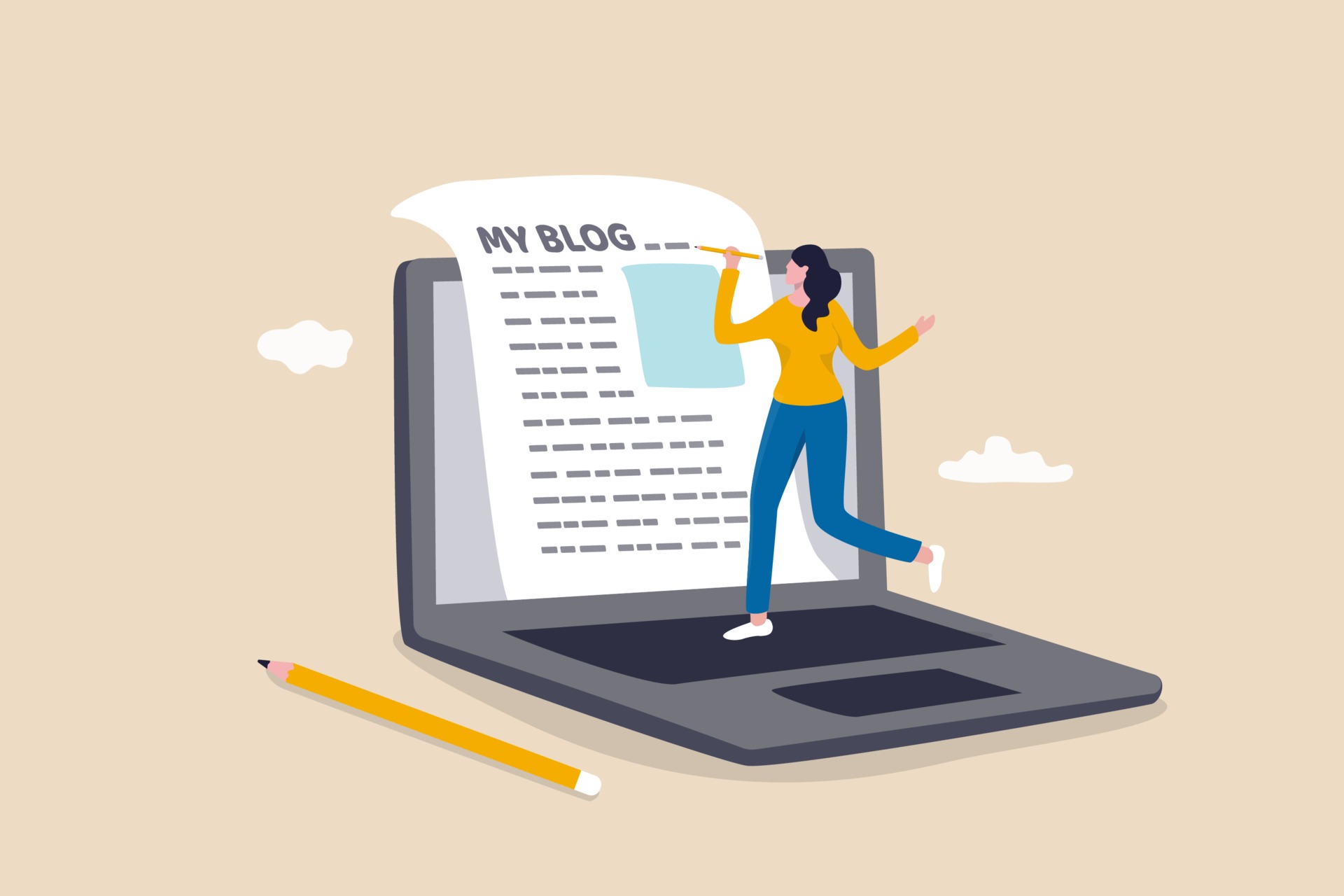 Content writer or blogger, start new blog writing article online