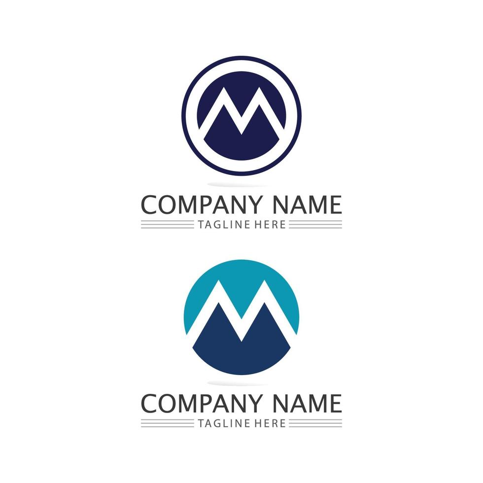 M Letter Logo Template vector