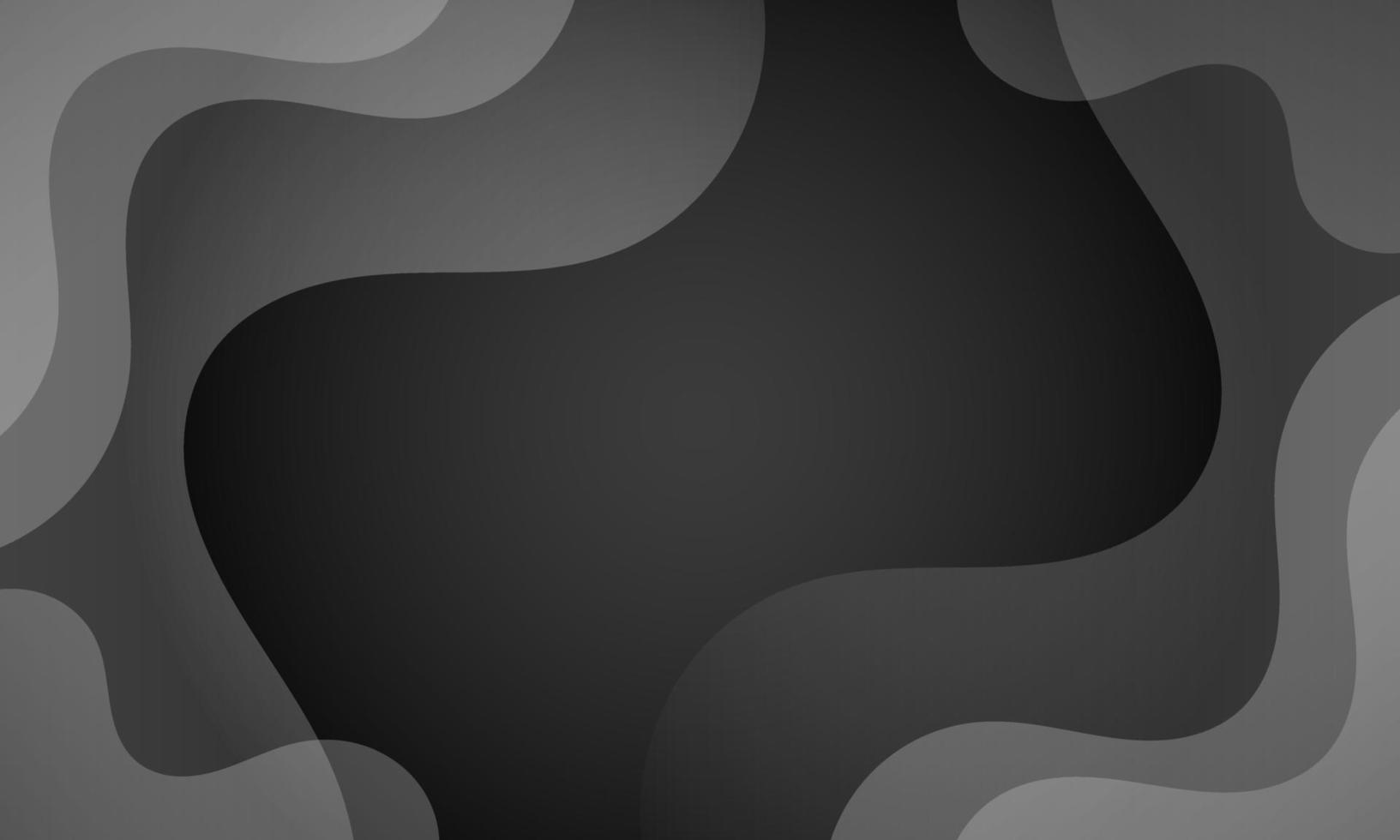 Abstract Black Fluid Wave Background vector