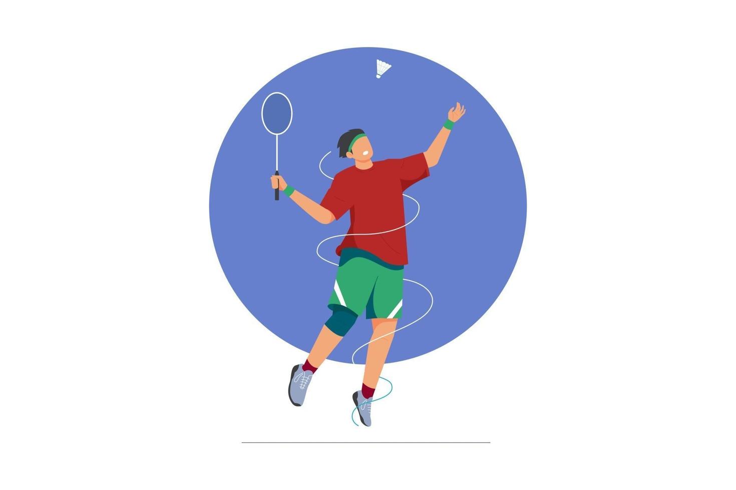 badminton players smash in match vector