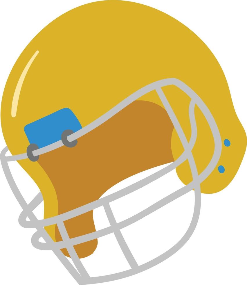 Sports Wear Vector Graphics. Yellow Rugby Helmet