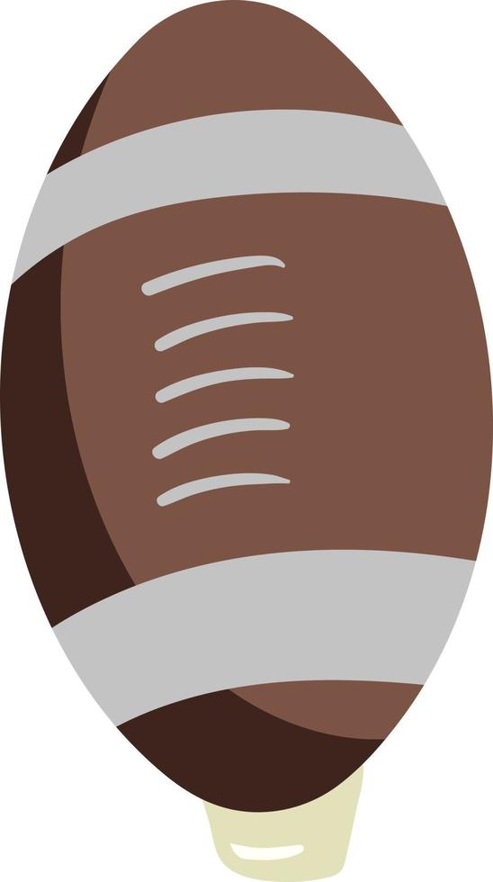 vector de pelota de rugby de cuero aislado. gráficos vectoriales deportivos.