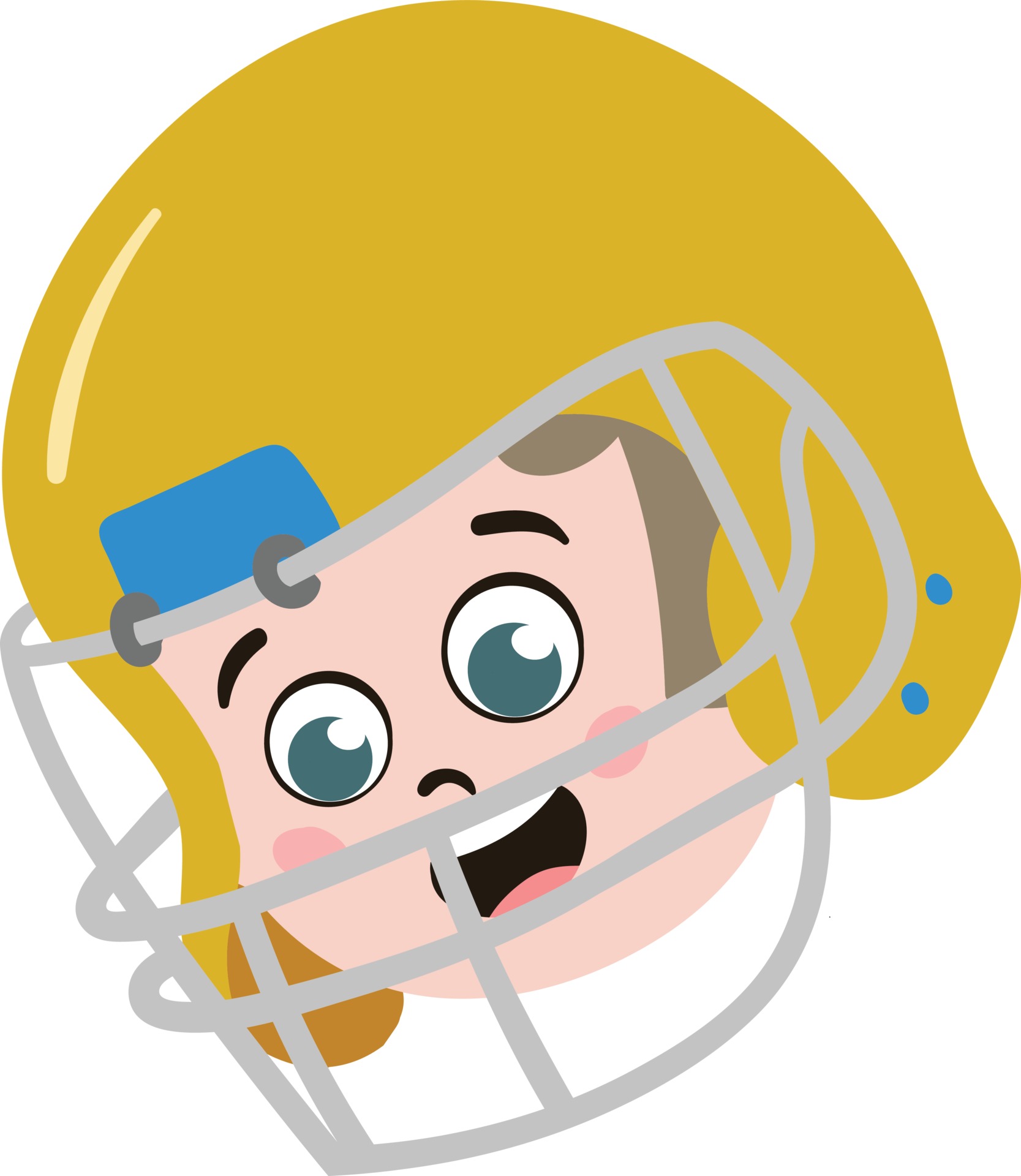 Download Sports Wear Vector Graphics. Yellow Rugby Helmet 3042296 Vector Art at Vecteezy
