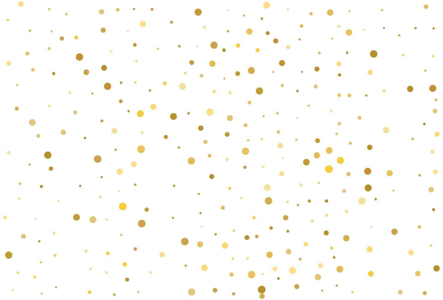 Gold glitter background polka dots confetti vector