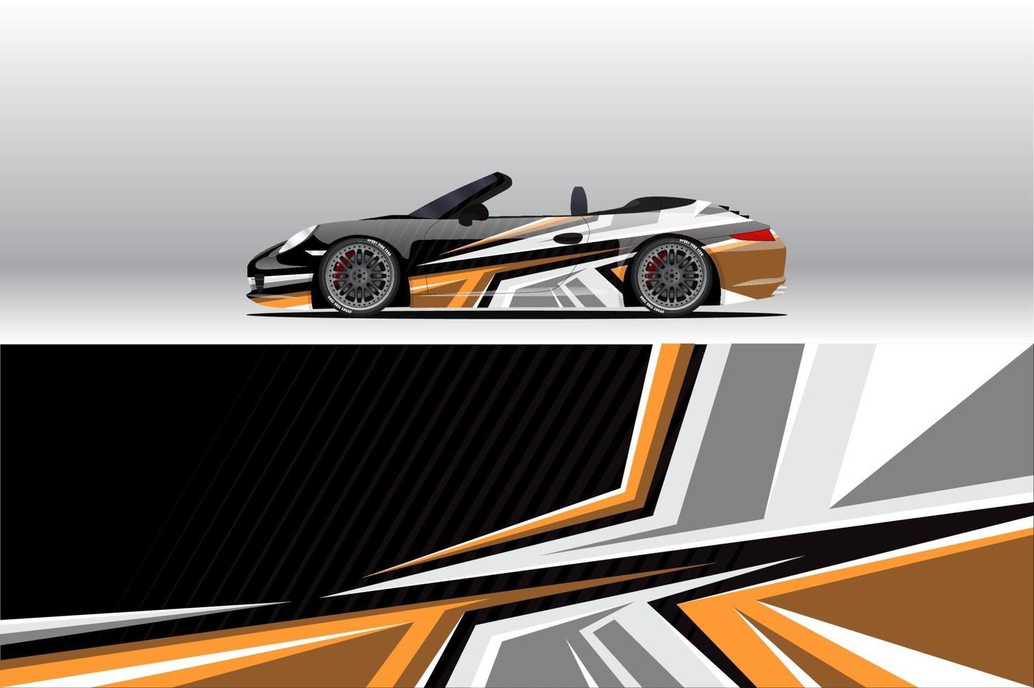 Car wrap company design. Graphic background designs for vehicle livery vector