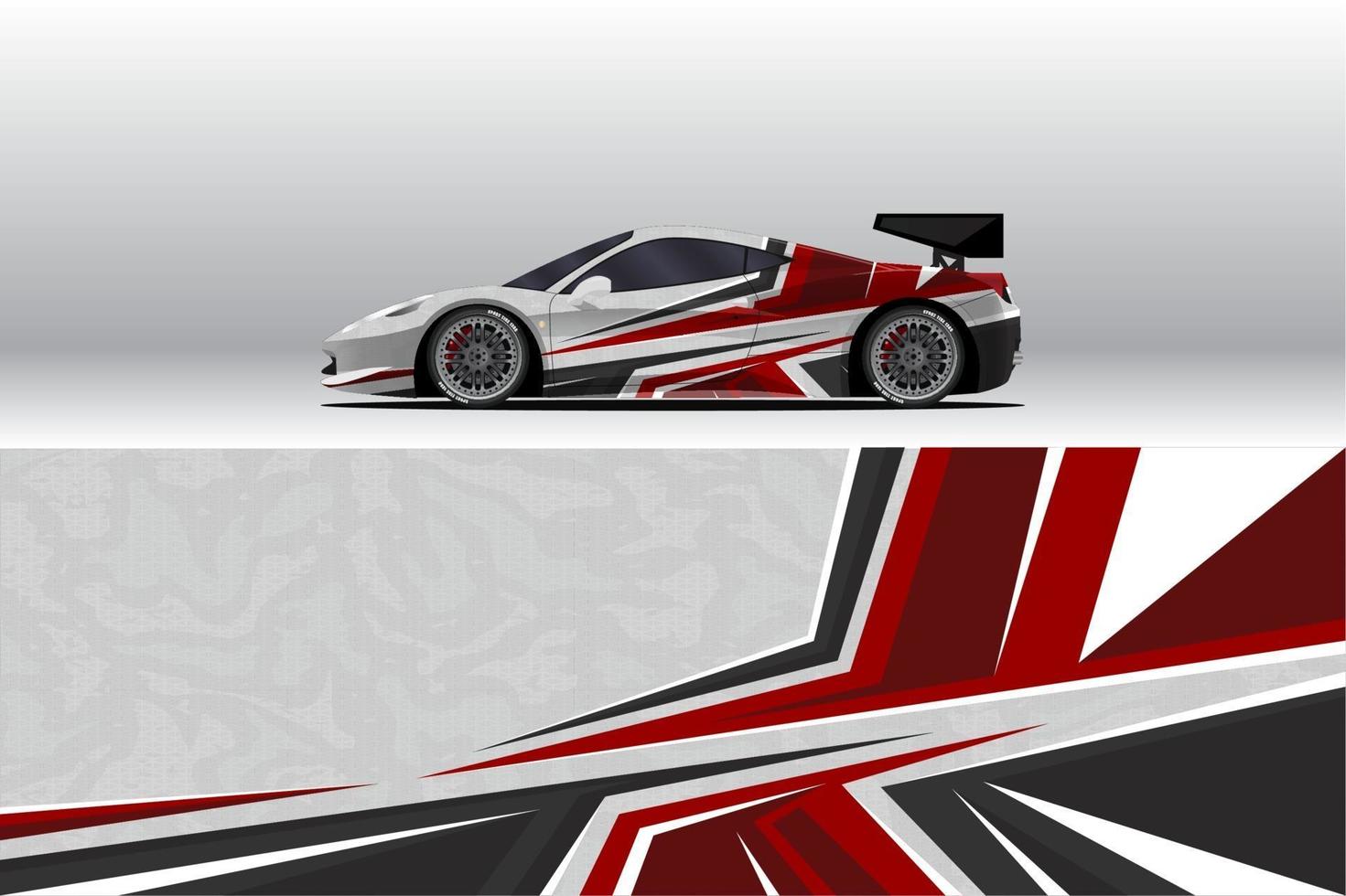 Car wrap company design. Graphic background designs for vehicle livery vector