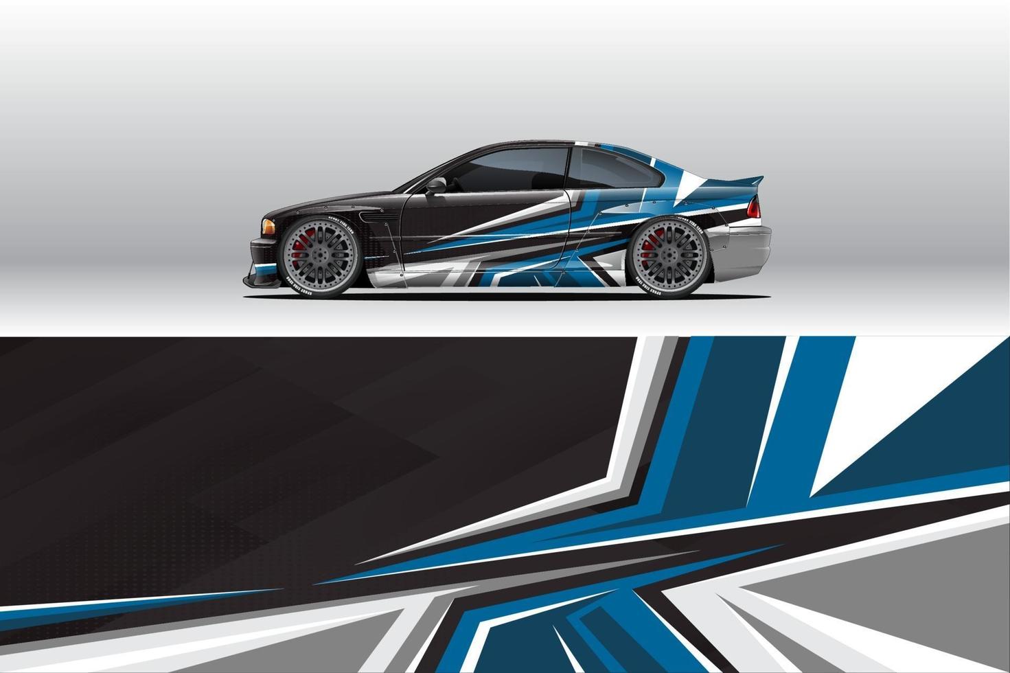 Car wrap company design. Graphic background designs for vehicle livery vector