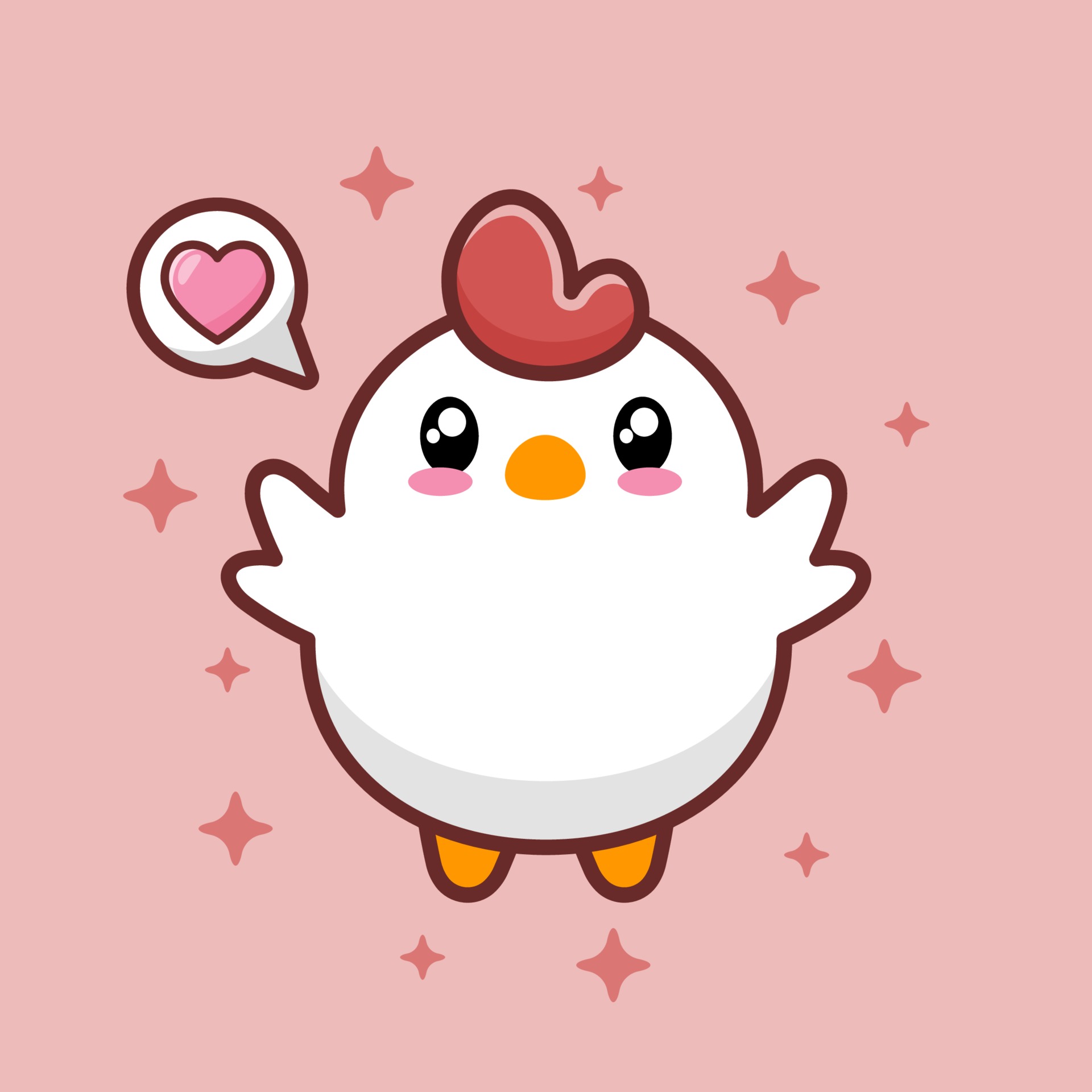 Cute chicken vector image 3042362 Vector Art at Vecteezy