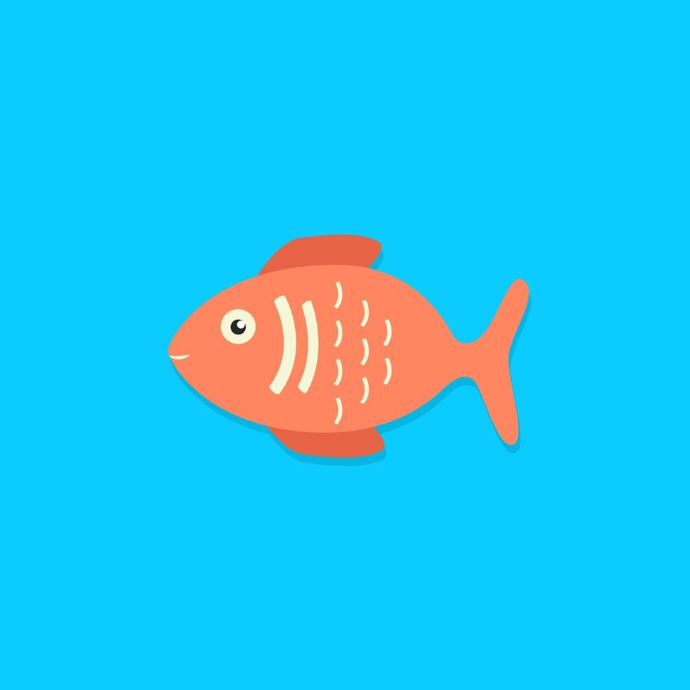Cartoon fish illustration vector for free download