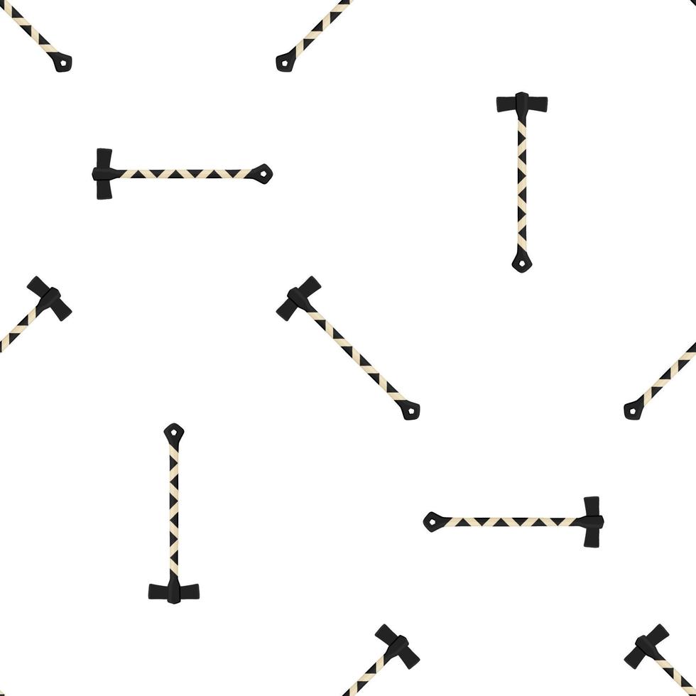 Illustration on theme pattern steel axes with wooden handle vector