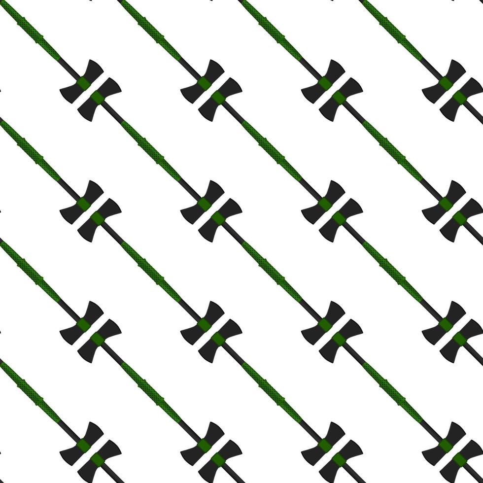 Illustration on theme pattern steel axes with wooden handle vector