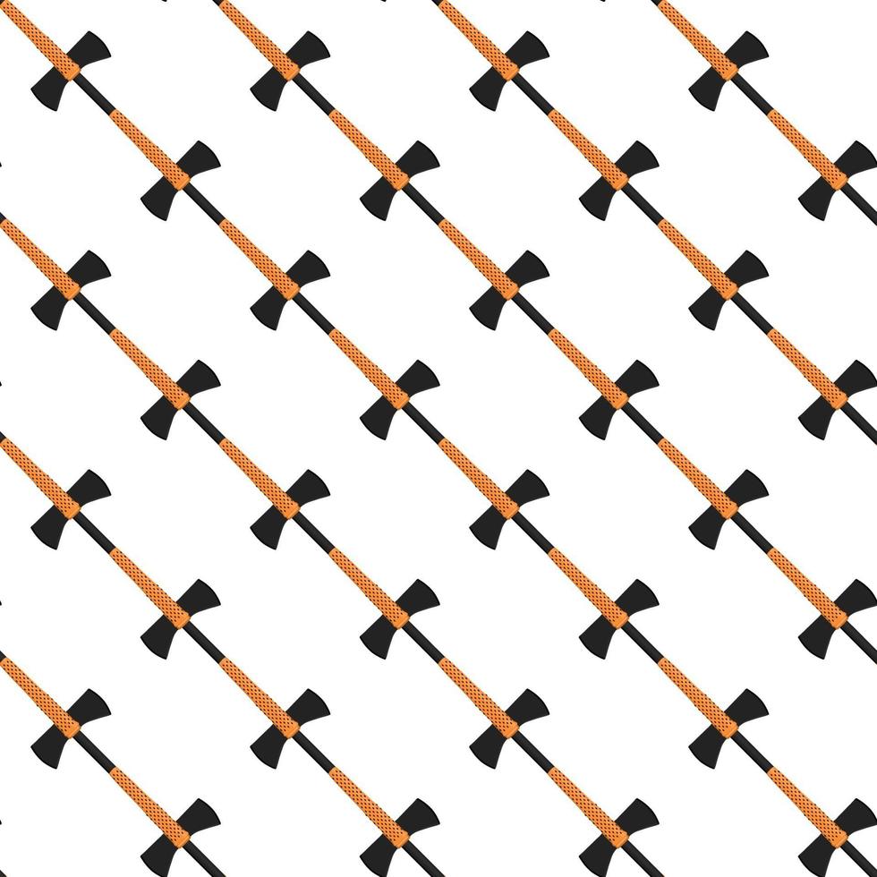 Illustration on theme pattern steel axes with wooden handle vector