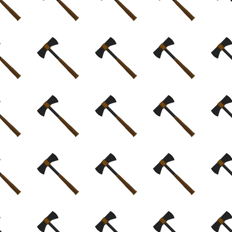 Illustration on theme pattern steel axes with wooden handle vector