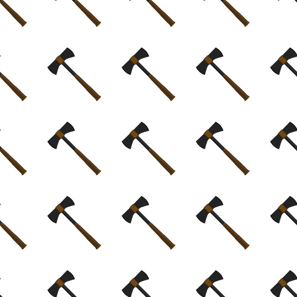 Illustration on theme pattern steel axes with wooden handle vector