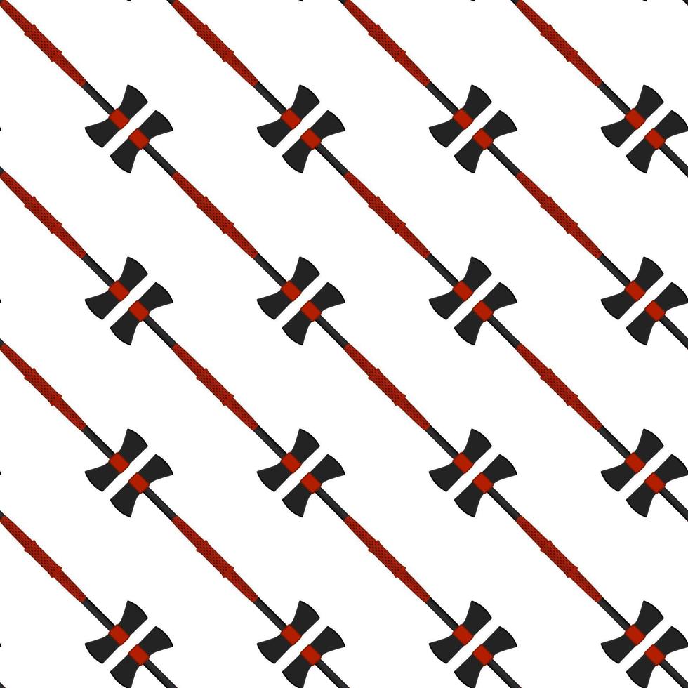 Illustration on theme pattern steel axes with wooden handle vector