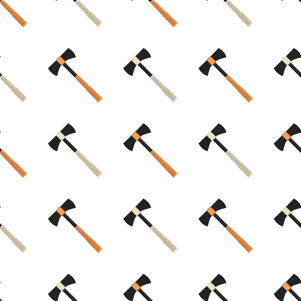 Illustration on theme pattern steel axes with wooden handle vector