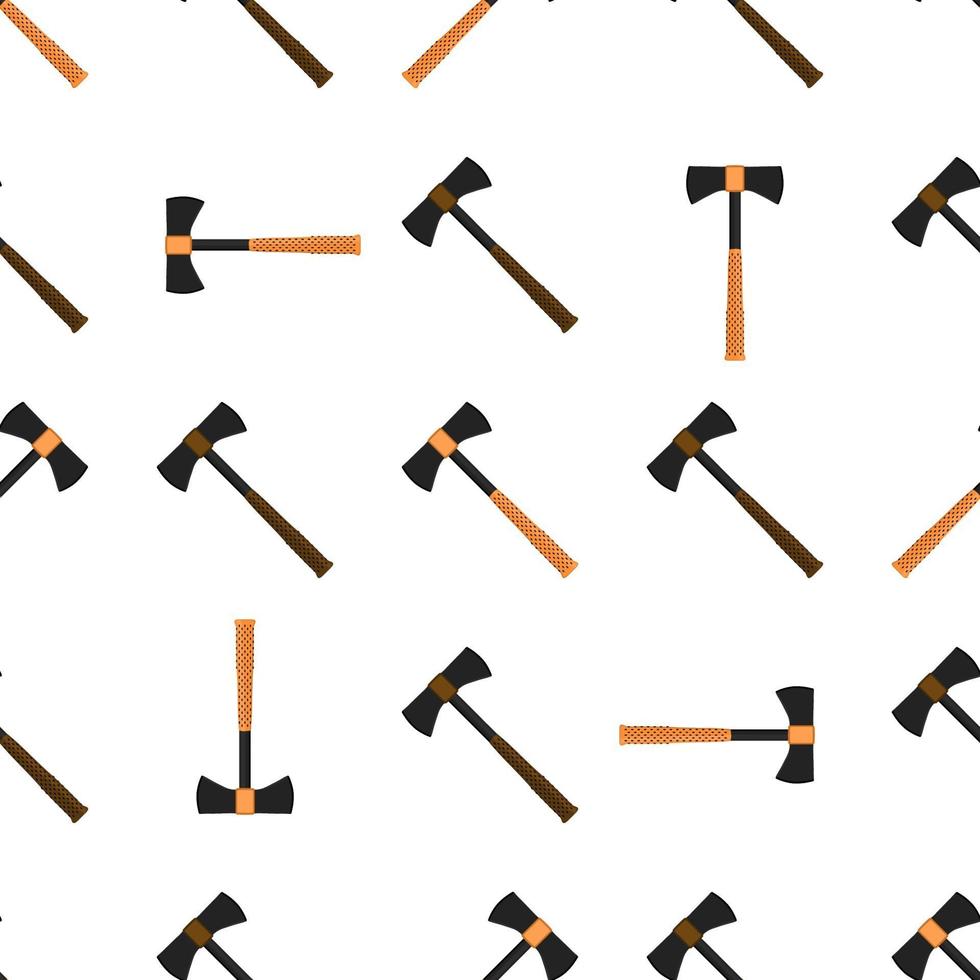 Illustration on theme pattern steel axes with wooden handle vector