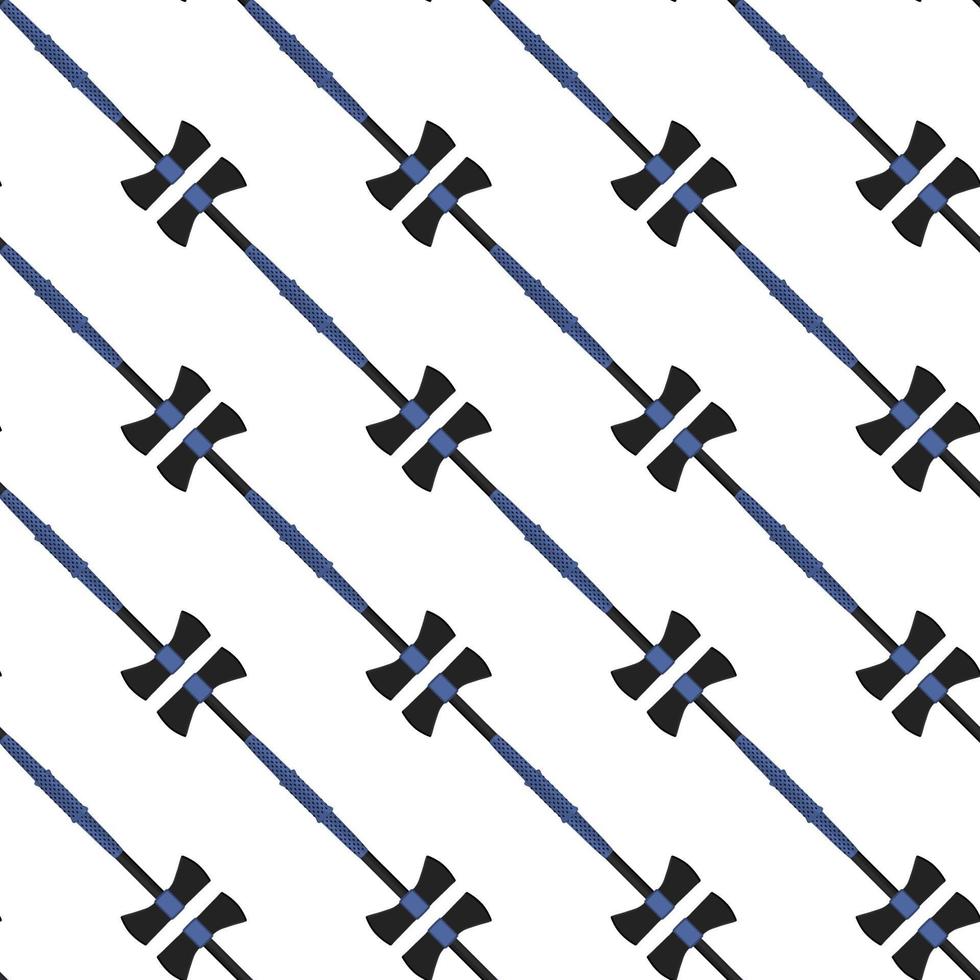 Illustration on theme pattern steel axes with wooden handle vector