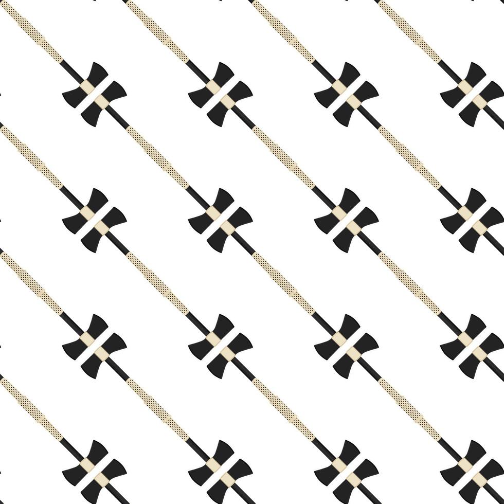 Illustration on theme pattern steel axes with wooden handle vector