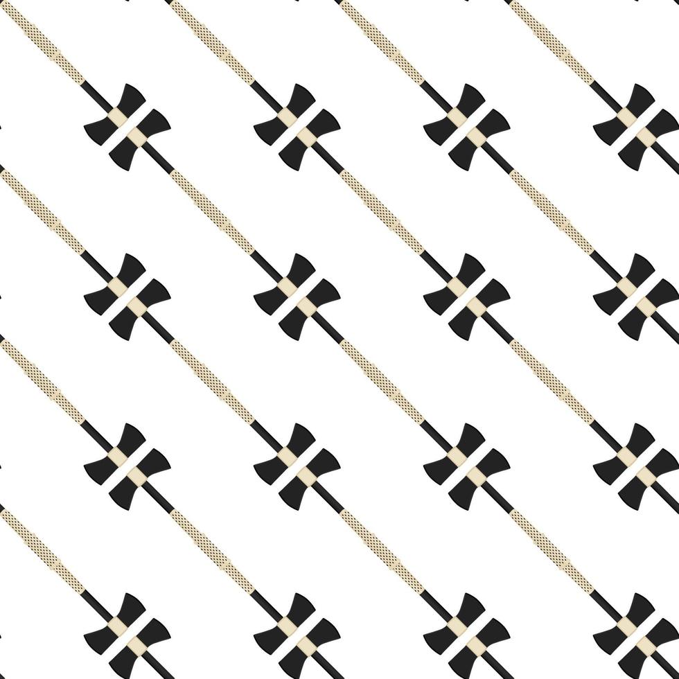 Illustration on theme pattern steel axes with wooden handle vector