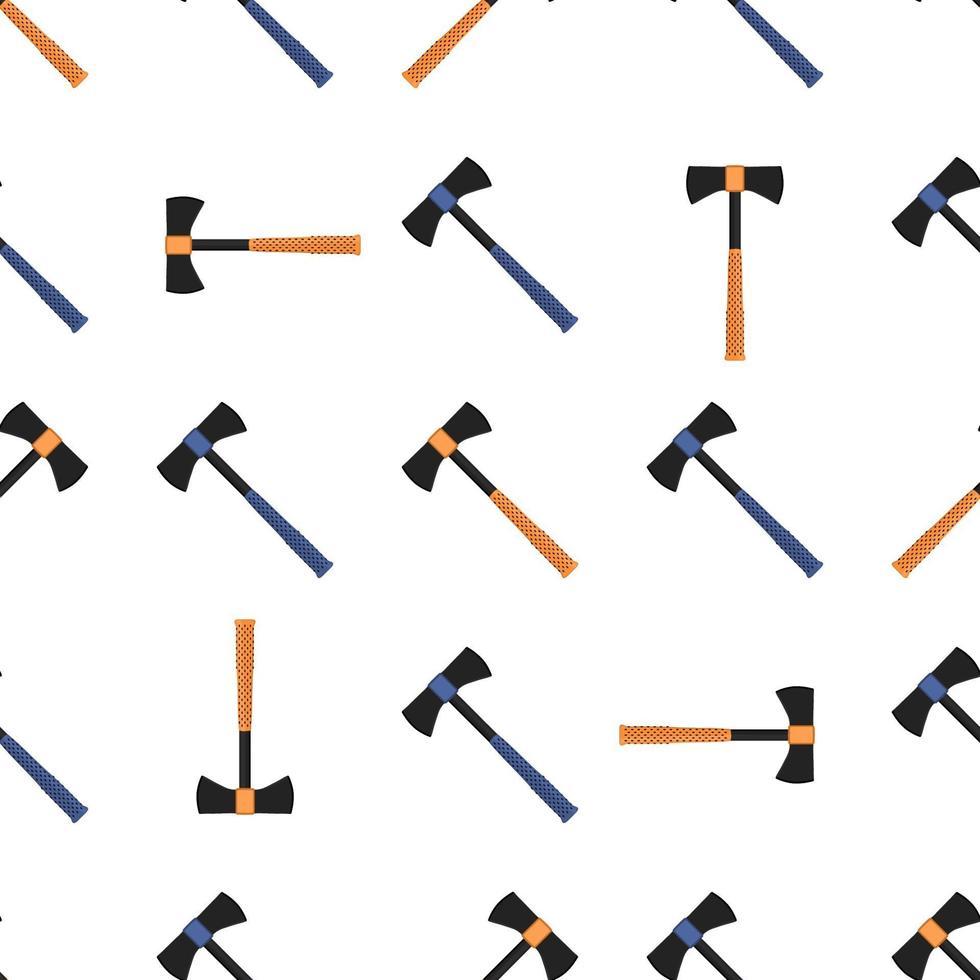 Illustration on theme pattern steel axes with wooden handle vector