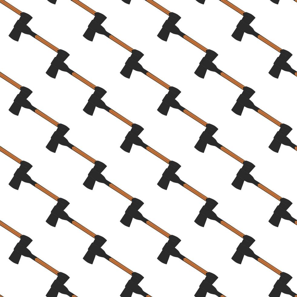 Illustration on theme pattern steel axes with wooden handle vector